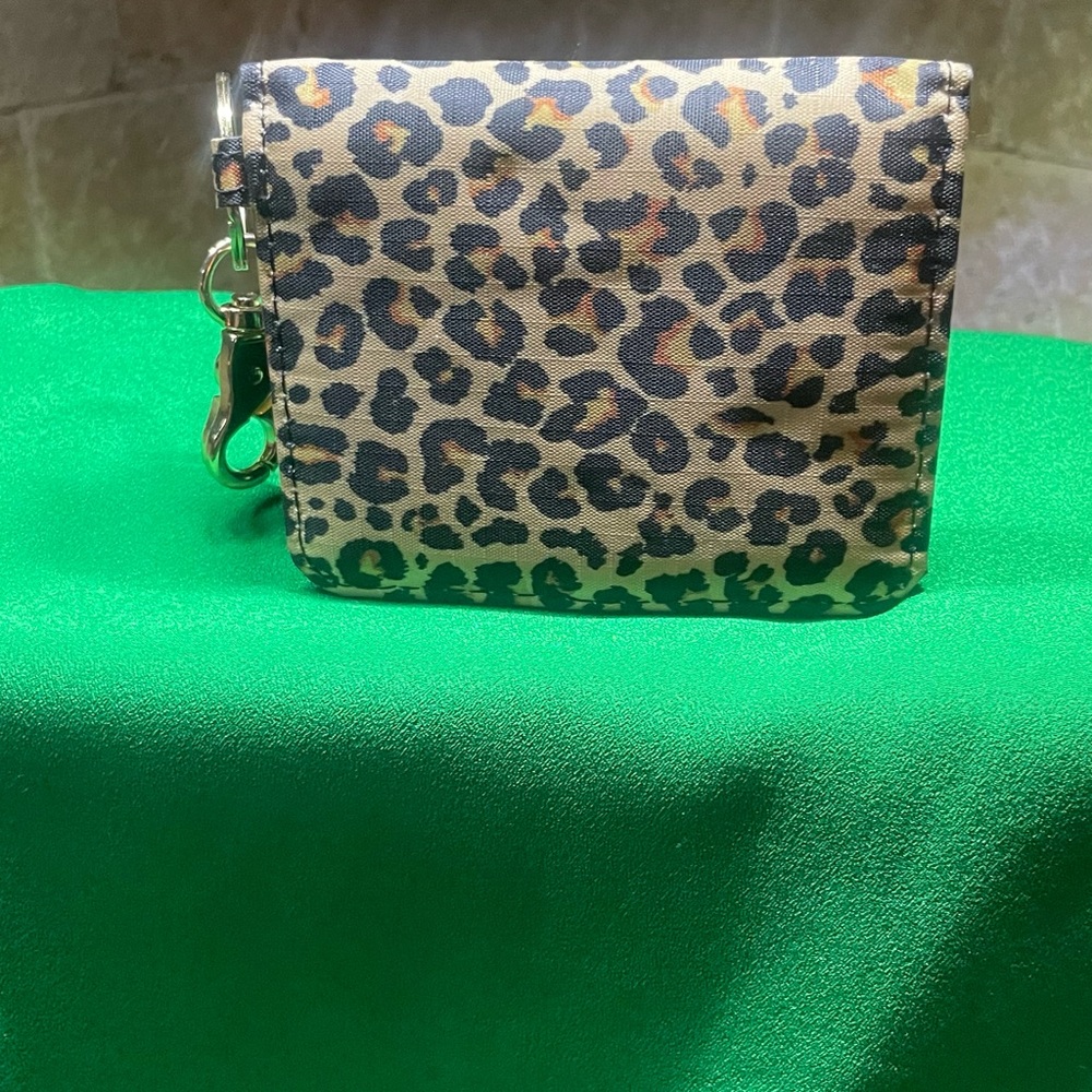 Leopard mini wallet key chain as well